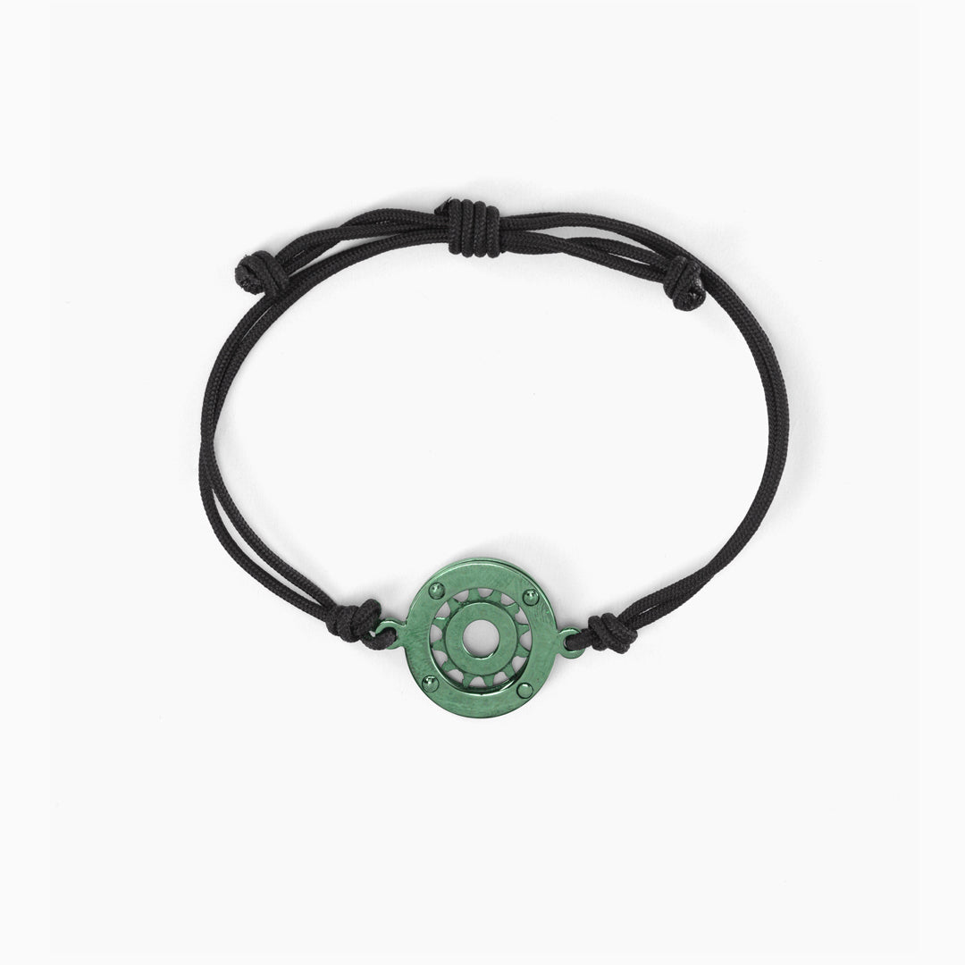 Bracciale Sottile con Pignone Verde