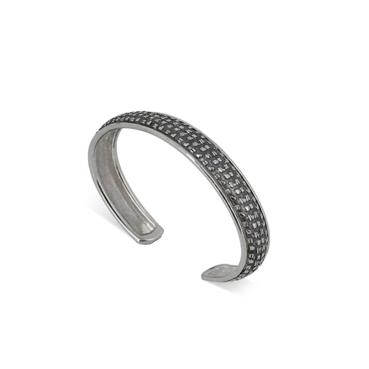 Bracciale Bangle large argento invecchiato